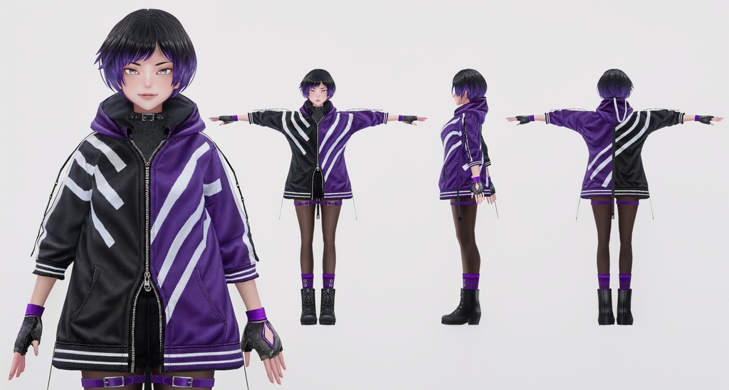 麗奈 Reina Tekken 8 3D semi realistic Vroid VRM Avatar