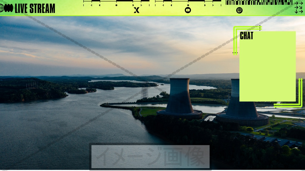 OBS配信画面 素材/オーバーレイ集セット【Youtube・Twitchなどなど】