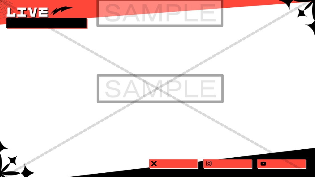 OBS配信画面 素材/オーバーレイ集セット【Youtube・Twitchなどなど】