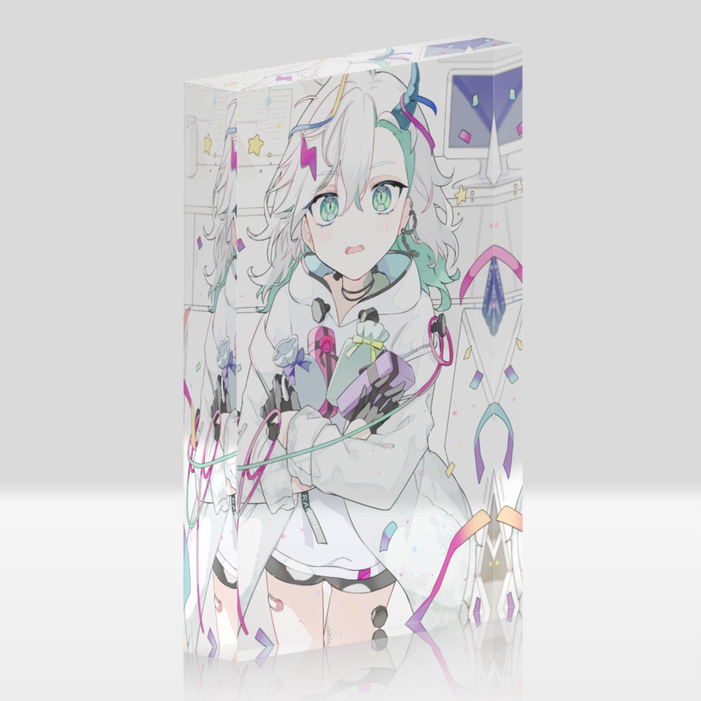 怪物はじめての誕生日会アクリルブロック_奏俱らくり3歳生誕祭