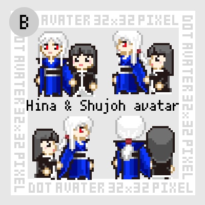 4種 戴主従(黒麒麟&雛&帰還後)ピクスク用アバター