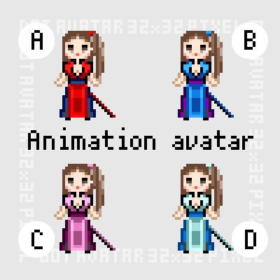 景王陽子・李斎・女剣士/ ピクスク用アバター