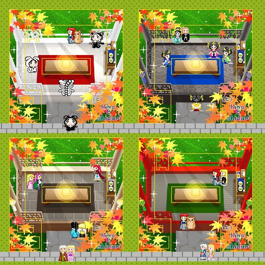 <8種> あずまや(秋・昼夜) 和風 中華風/ピクスク 店舗用外観