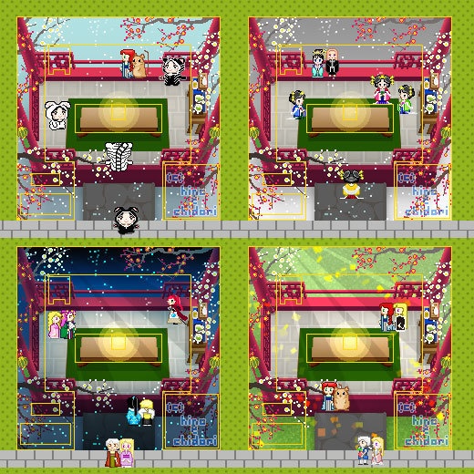 <16種> あずまや(冬・昼夜) 和風 中華風/ピクスク 店舗用外観