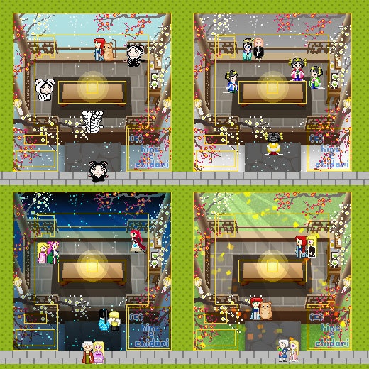 <16種> あずまや(冬・昼夜) 和風 中華風/ピクスク 店舗用外観