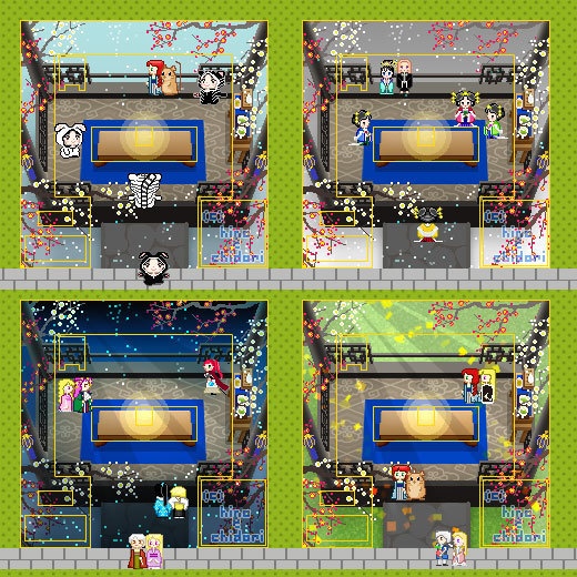 <16種> あずまや(冬・昼夜) 和風 中華風/ピクスク 店舗用外観