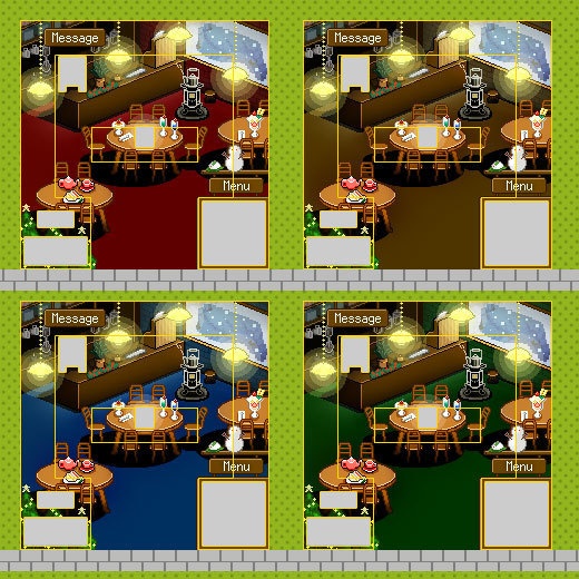 カフェ(冬)・昼夜/ ピクスク用 店舗外装