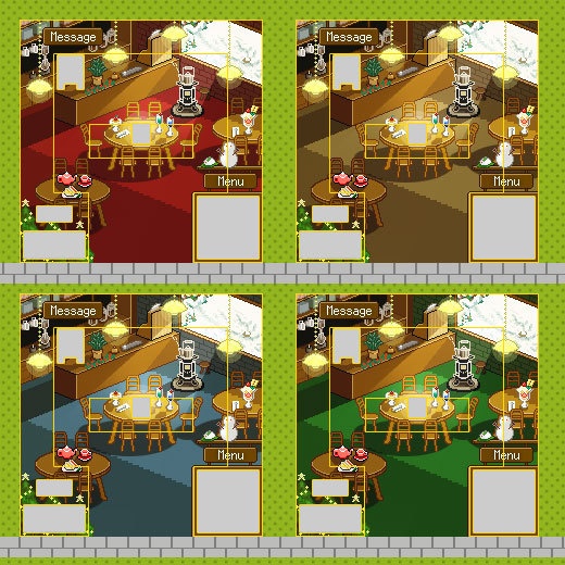 カフェ(冬)・昼夜/ ピクスク用 店舗外装