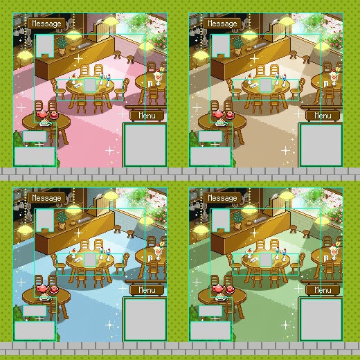 カフェ(春)・昼夜/ ピクスク用 店舗外観