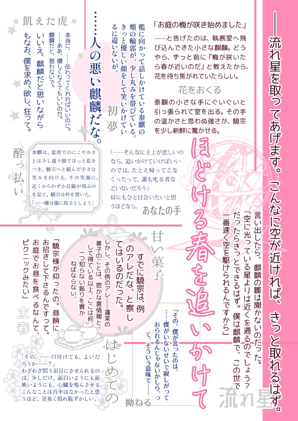 「ほどける春を追いかけて」