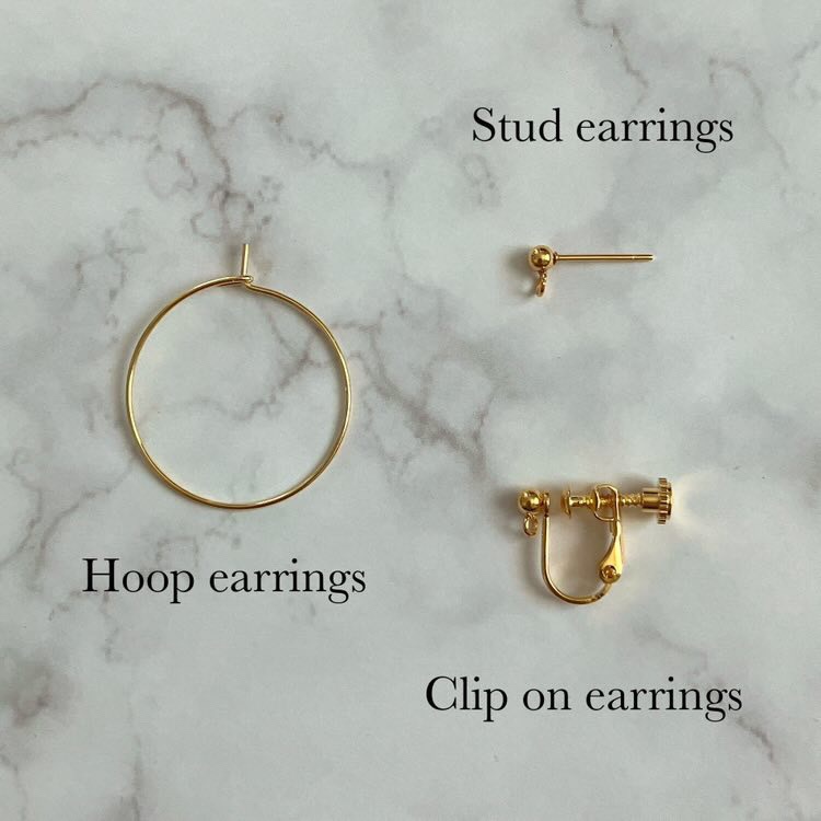 "Limited"Big Moon Pierced Earrings(postcard poem music)set