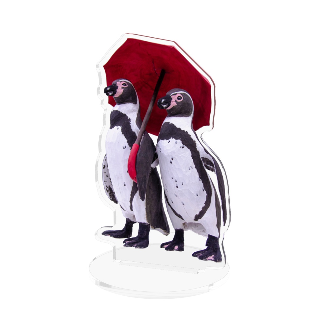 相合傘ペンギンのアクリルフィギュア