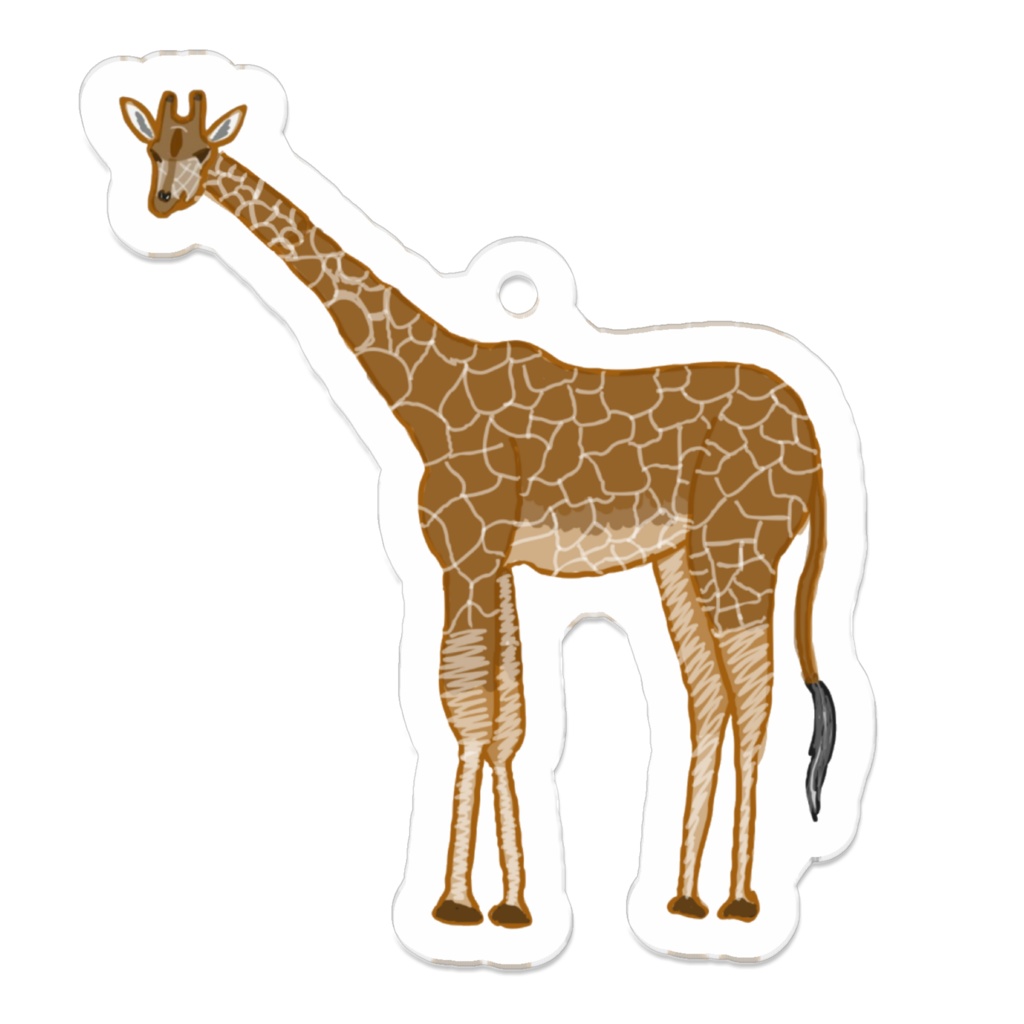 ZOOLOGICAL ARCHIVE No.001|アミメキリン 標本タグアクリルキーホルダー(50mm)