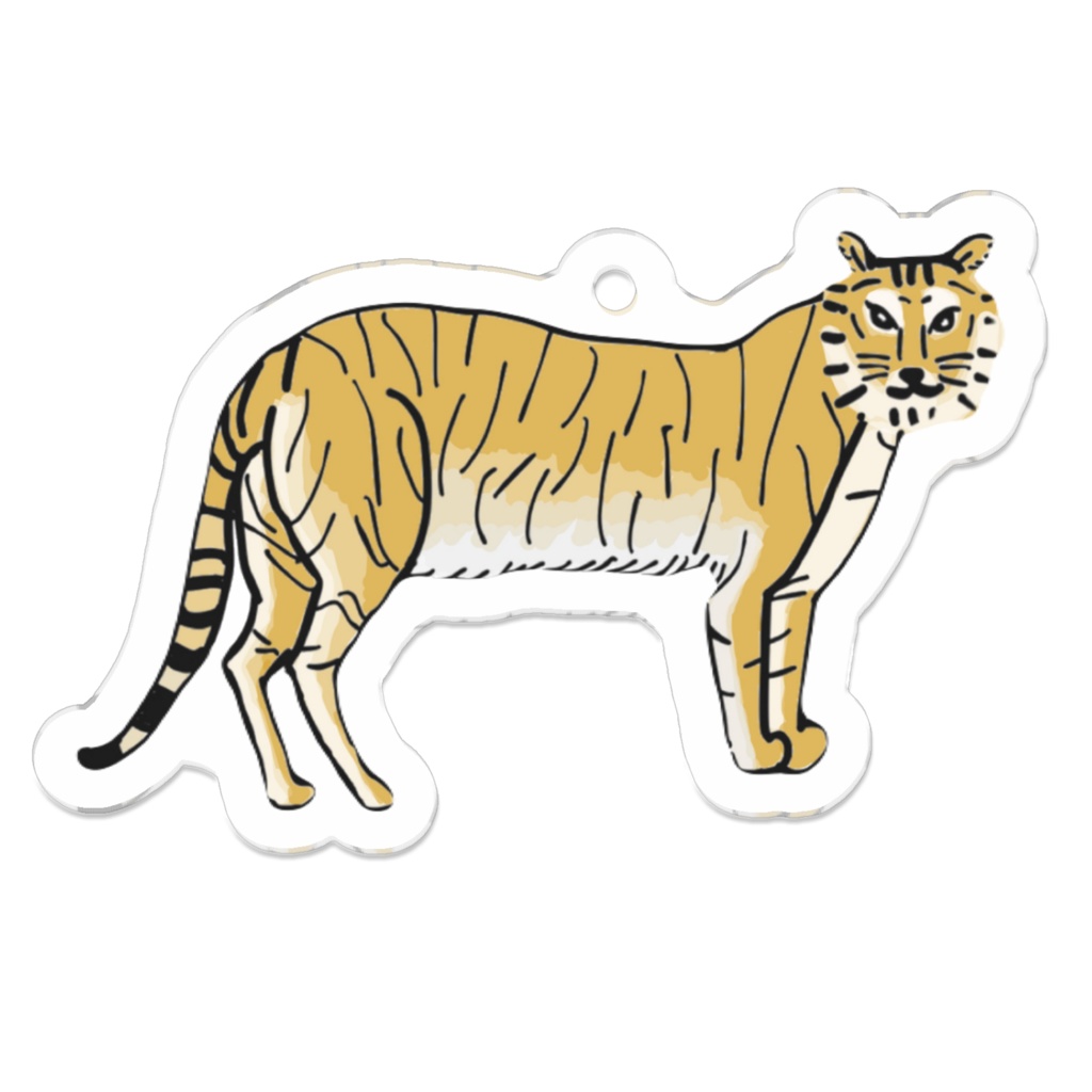 ZOOLOGICAL ARCHIVE No.003|ベンガルトラ(ホワイト個体)標本タグアクリルキーホルダー(50mm)