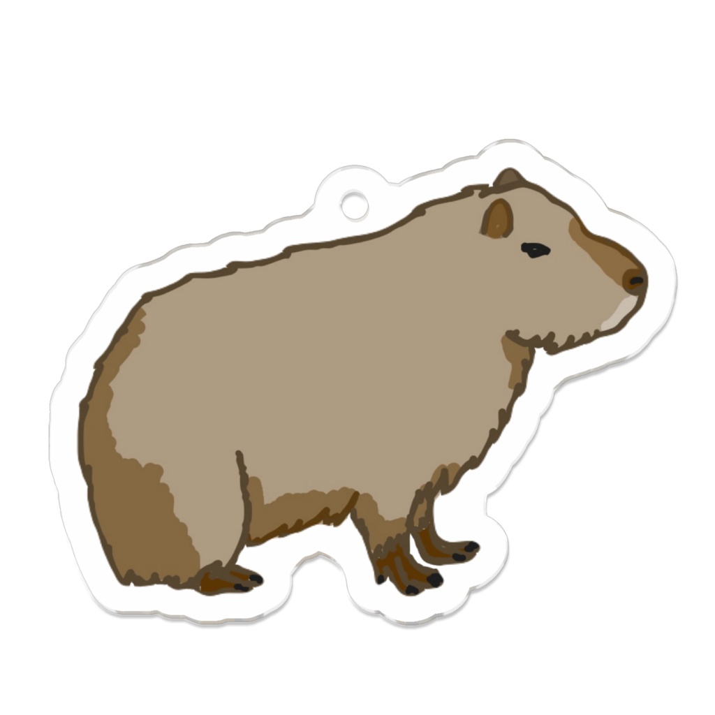 ZOOLOGICAL ARCHIVE No.007|カピバラ 標本タグアクリルキーホルダー(50mm)