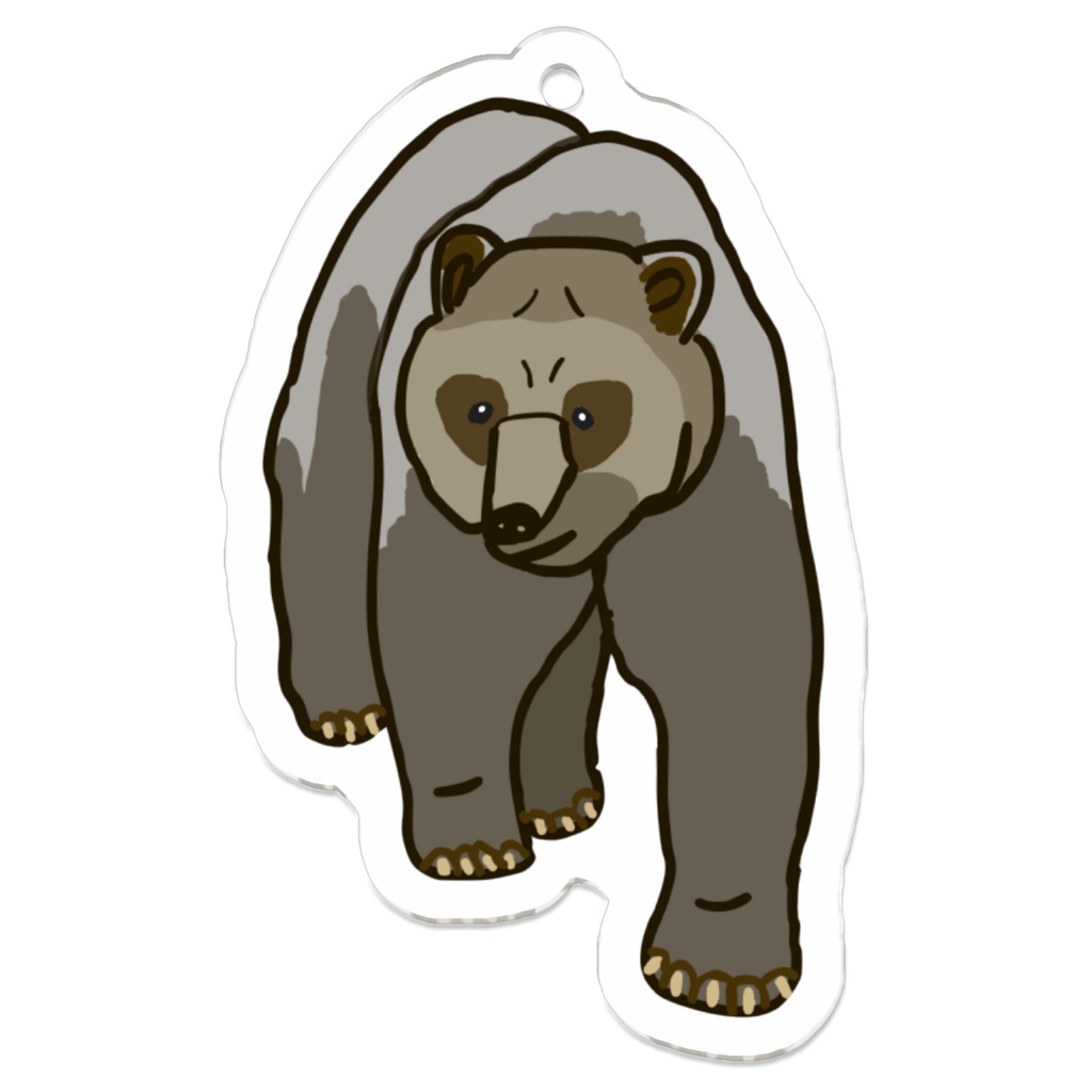 ZOOLOGICAL ARCHIVE No.012|ヒグマ 標本タグアクリルキーホルダー(50mm)