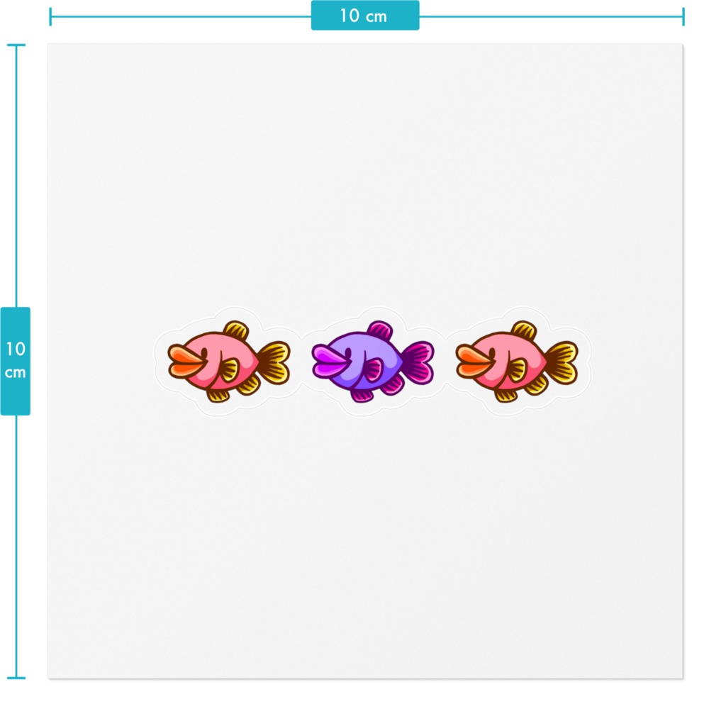 お魚チャンのクリアステッカー