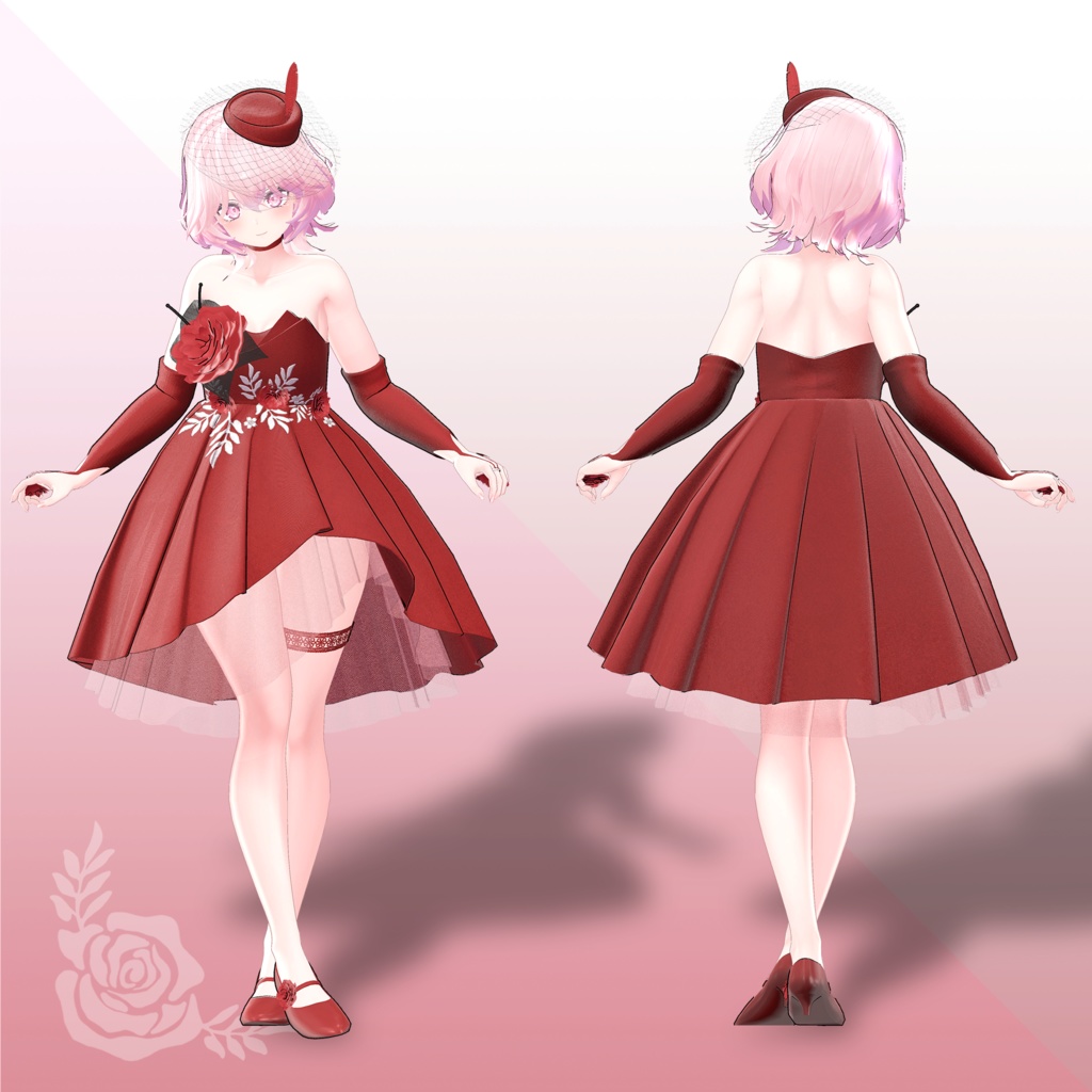 【3アバター対応】Flower Dress