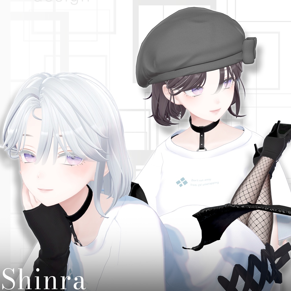 【9アバター対応】 Beret Hair