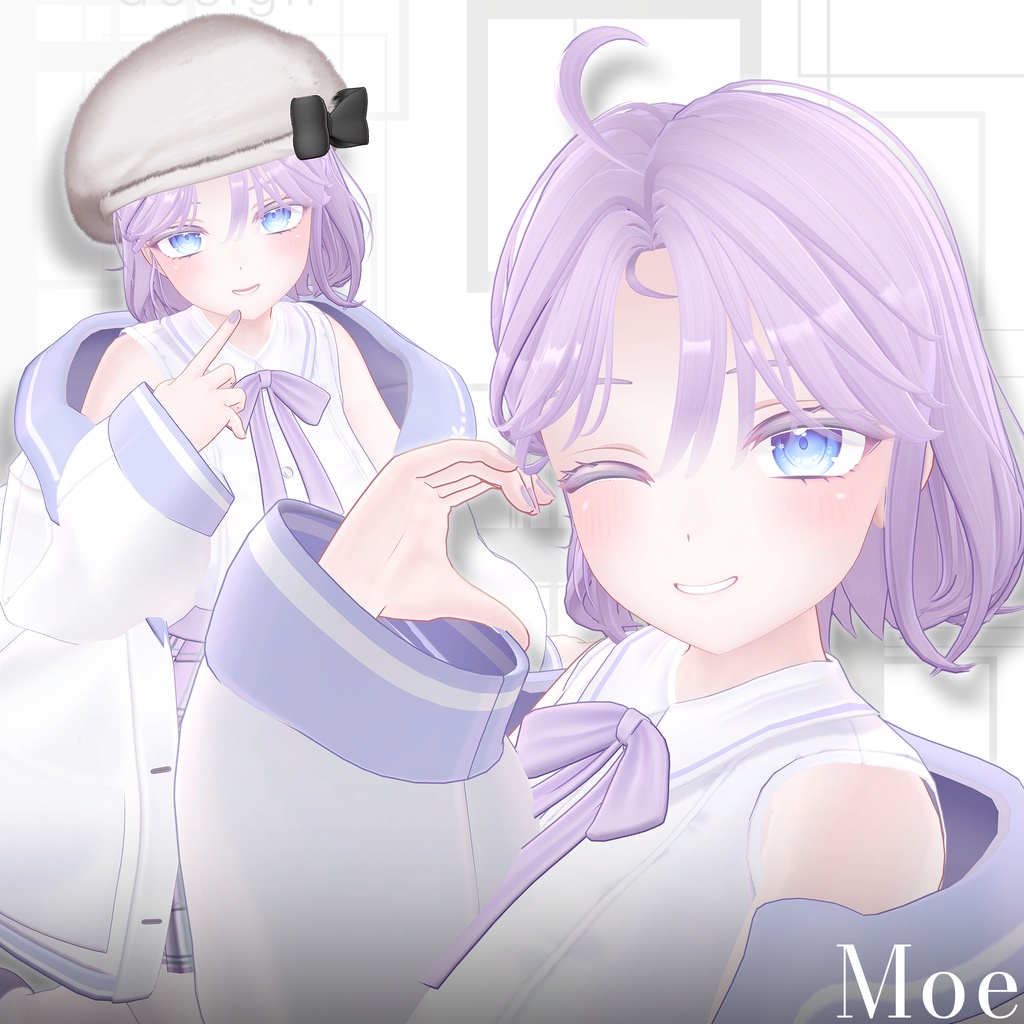 【9アバター対応】 Beret Hair