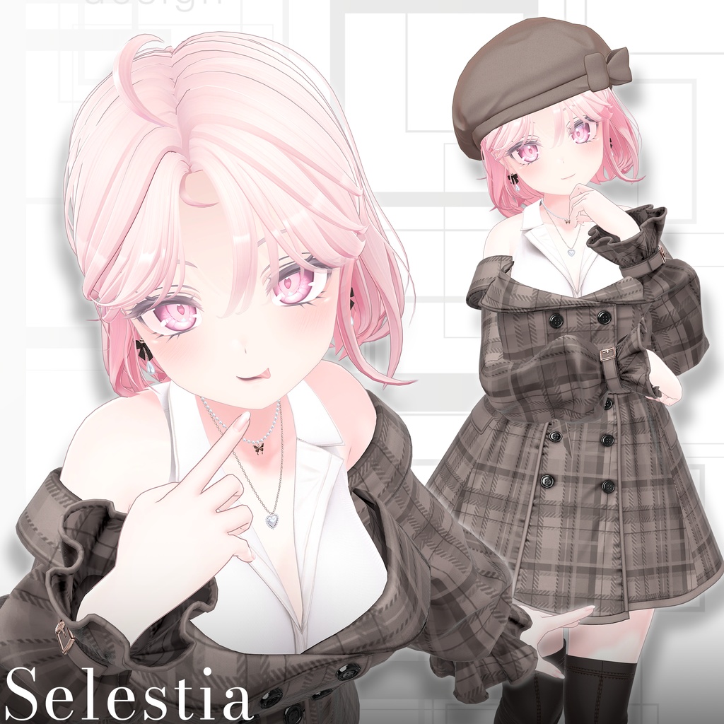 【9アバター対応】 Beret Hair