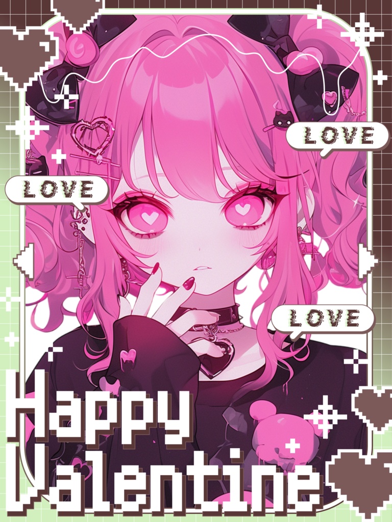 ♡ドットバレンタイン素材♡全25色