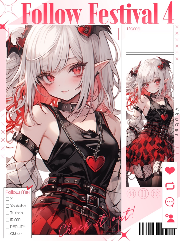❤️4月のVtuberフォロー祭り用素材❤️【B】
