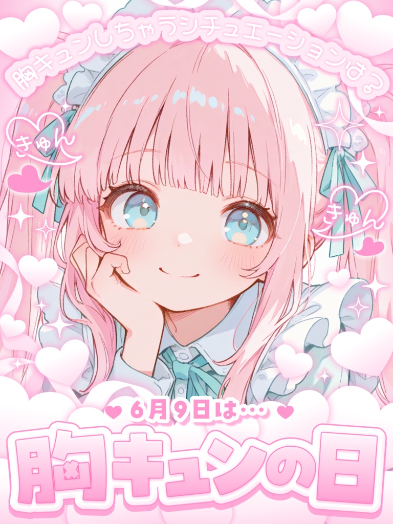 6月9日は胸キュンの日💗【VTuber向け素材】