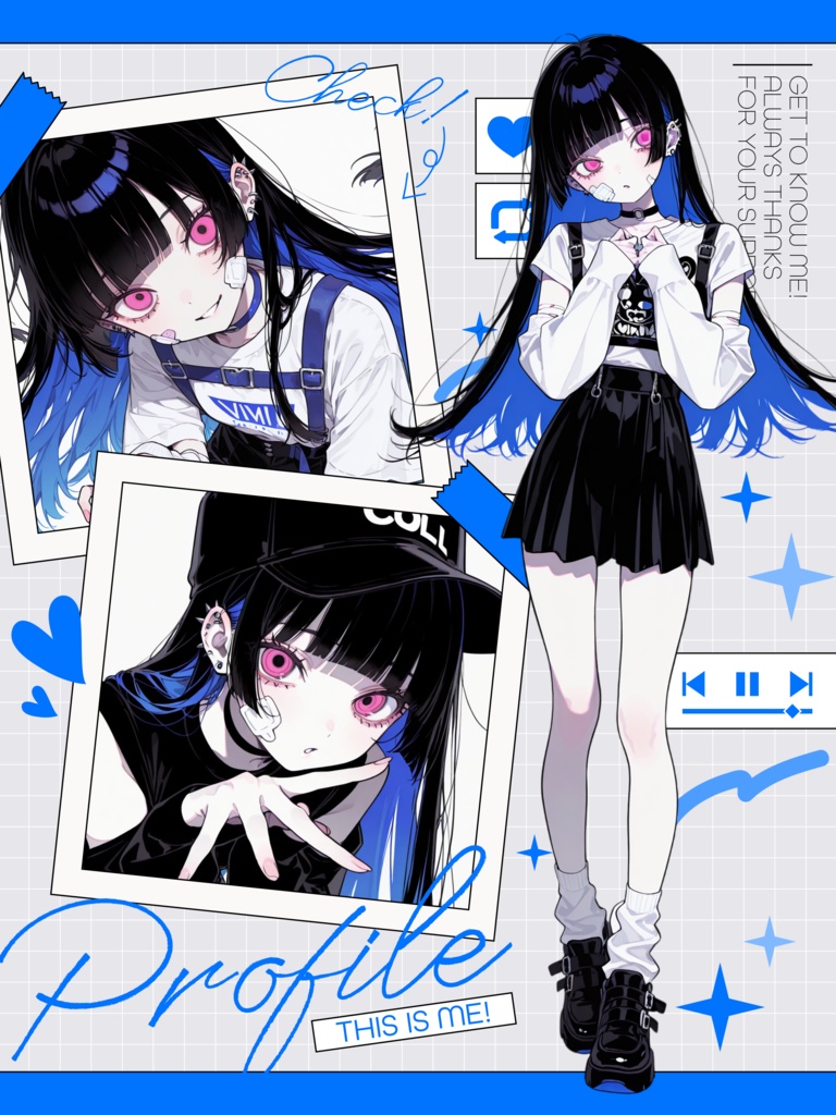 プロフィール宣伝画像-全42色