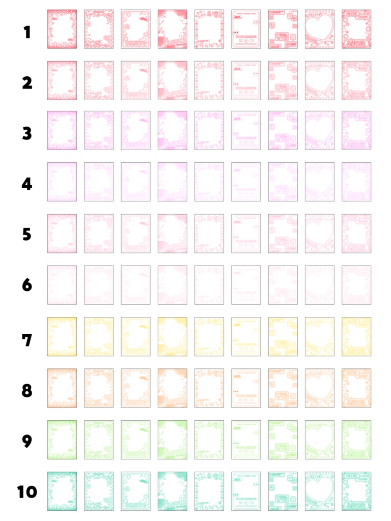 【8月末まで値下げ中♡】ネオン系 あいさつ素材【9デザイン詰め合わせ】