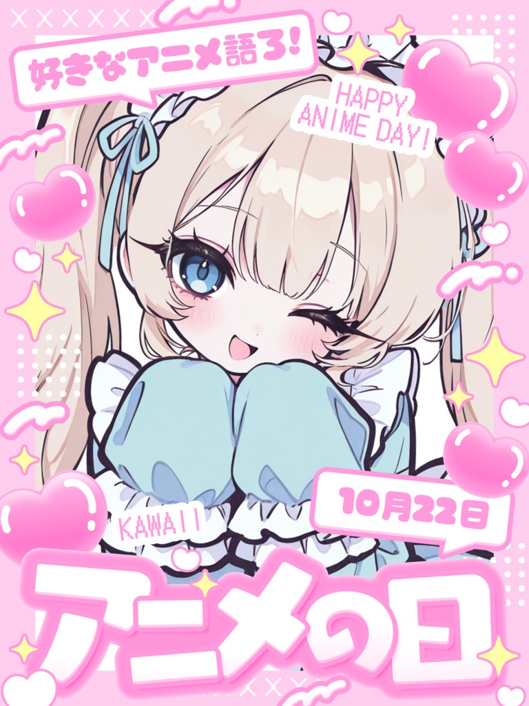 ❤10月22日は アニメの日❤【VTuber向け素材】
