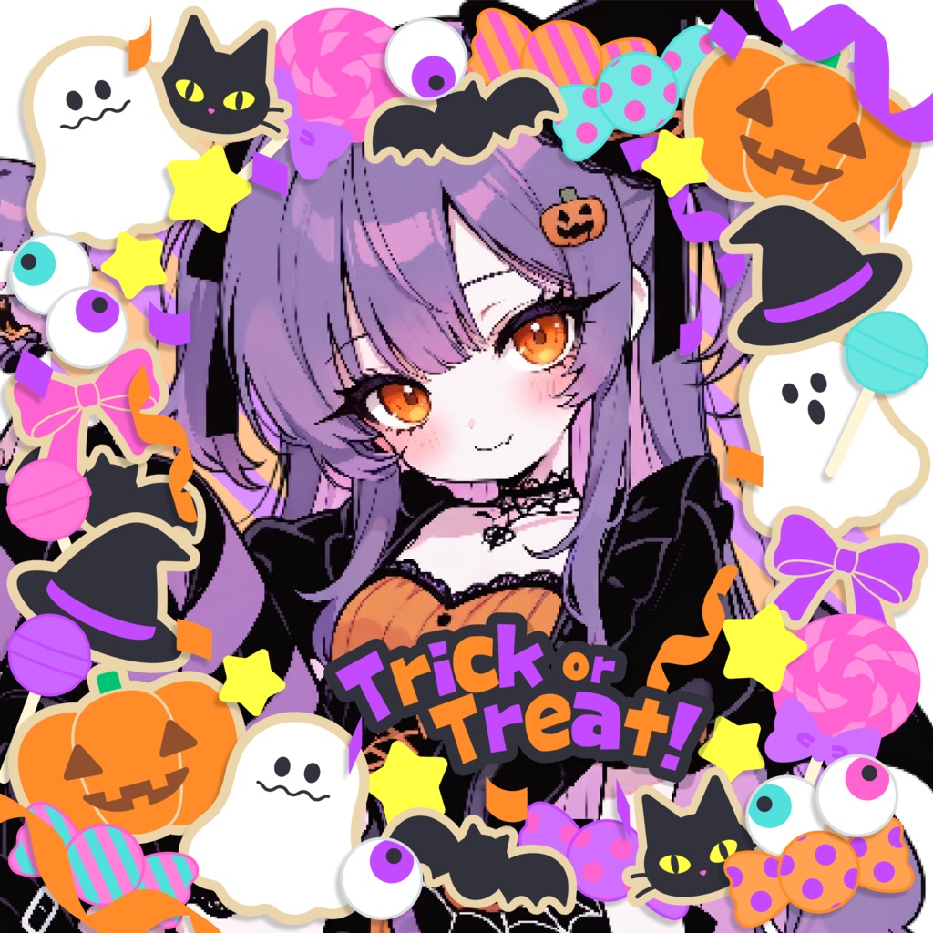 🎃🍭お菓子なハロウィンフレーム🍭🎃【VTuber向け素材】