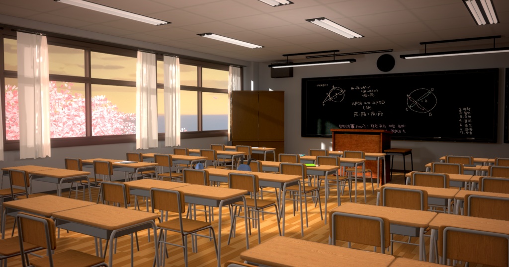 [Warudo Standard Environment] Classroom Background