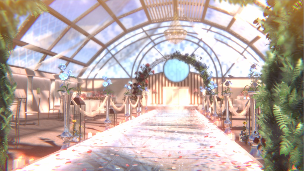 [Warudo PRO/URP Environment] Wedding hall (Day)