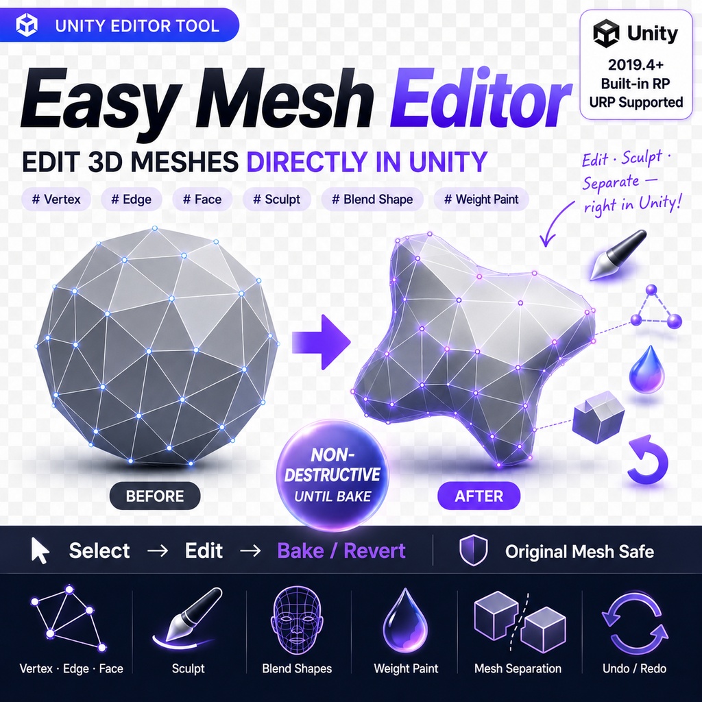 [Unity] Easy Mesh Editor