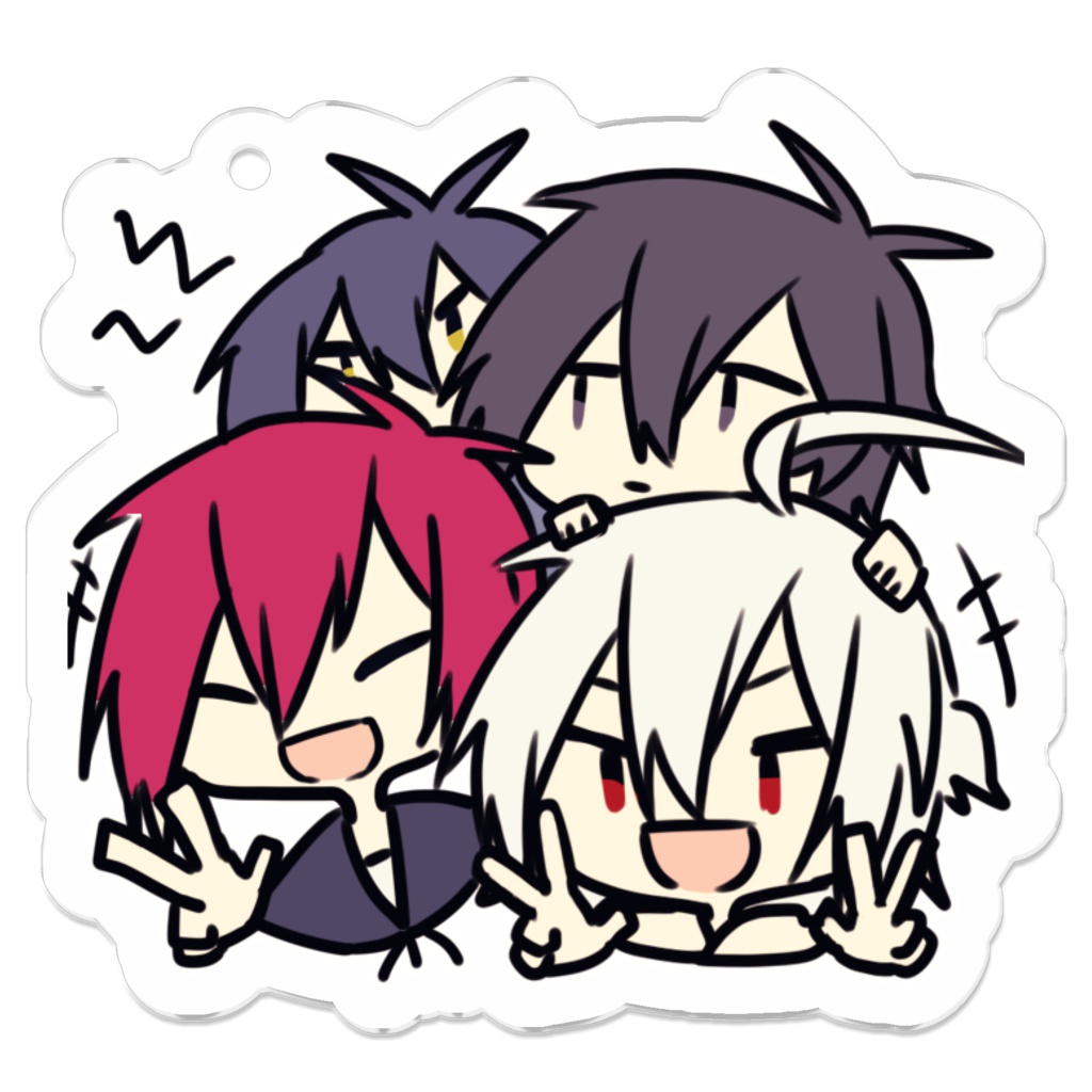 創作男子アクリルキーホルダー