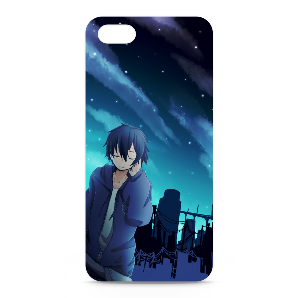 星空と男子iPhoneケース