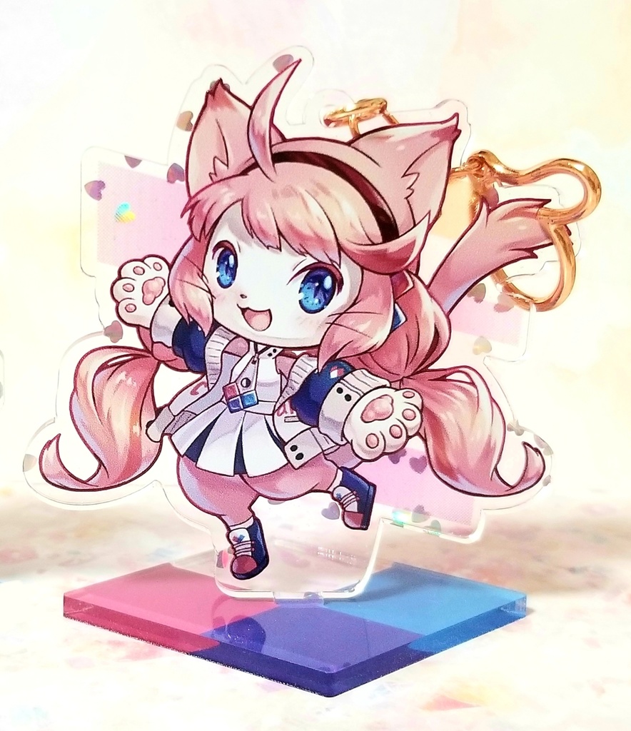 カリン(キャトコレ版) 台座付ラメアクリルキーホルダー