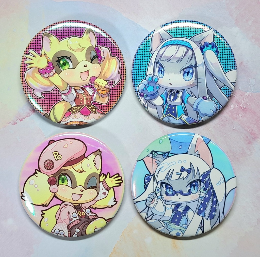 アイドルビャクヤ オーロラ缶バッジ