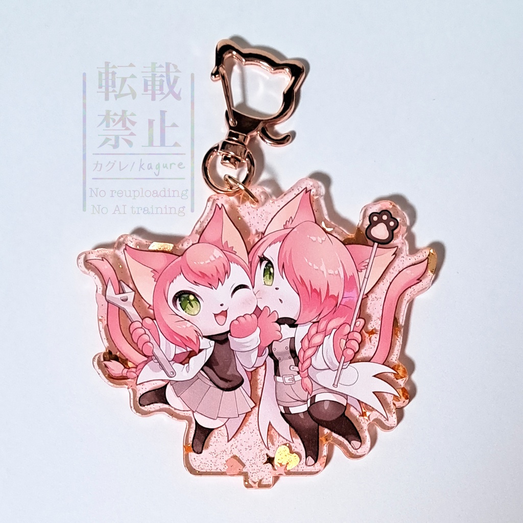 ネコ博士&オトナネコ博士 アクリルスタンドキーホルダー