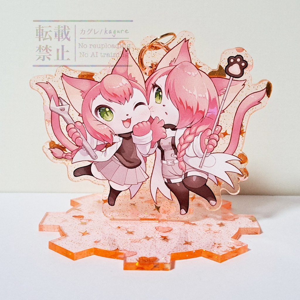 ネコ博士&オトナネコ博士 アクリルスタンドキーホルダー