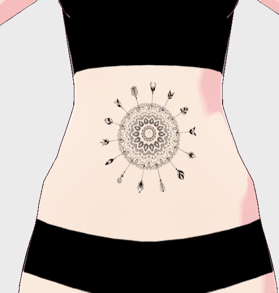 VRoid用お腹用タトゥースキン(32種類)