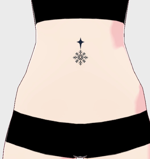 VRoid用お腹用タトゥースキン(32種類)