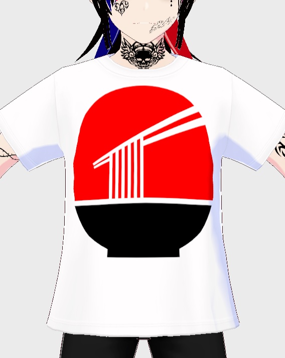 VRoid用ユニークTシャツテクスチャ(ラーメン愛)