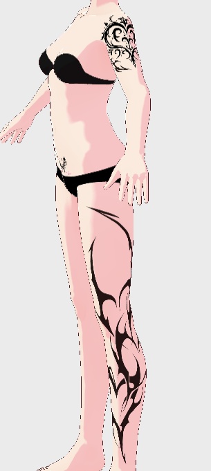 VRoid用全身タトゥースキン(トライバル45種類)