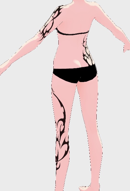 VRoid用全身タトゥースキン(トライバル45種類)