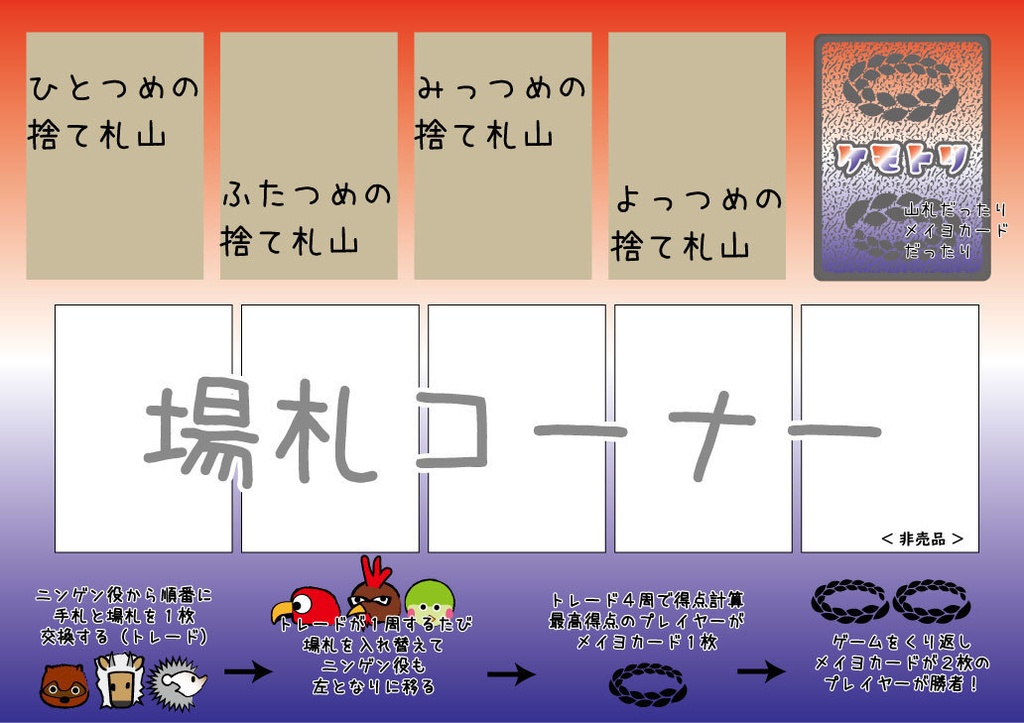 ケモトリ用プレイシート（B4サイズ）