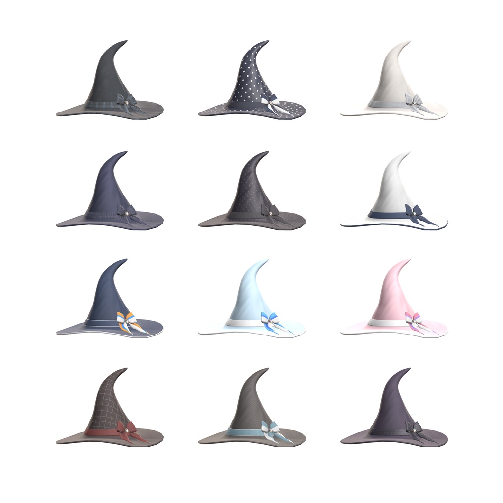 【全12色】 Flight Witch Hat