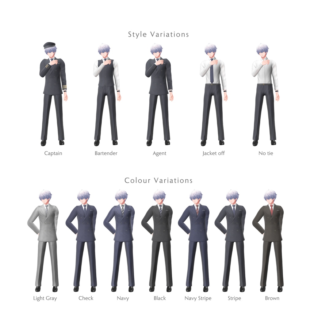 【腕時計付き 水瀬+桔梗用、非対応着せ替え】Flight Agent Suit