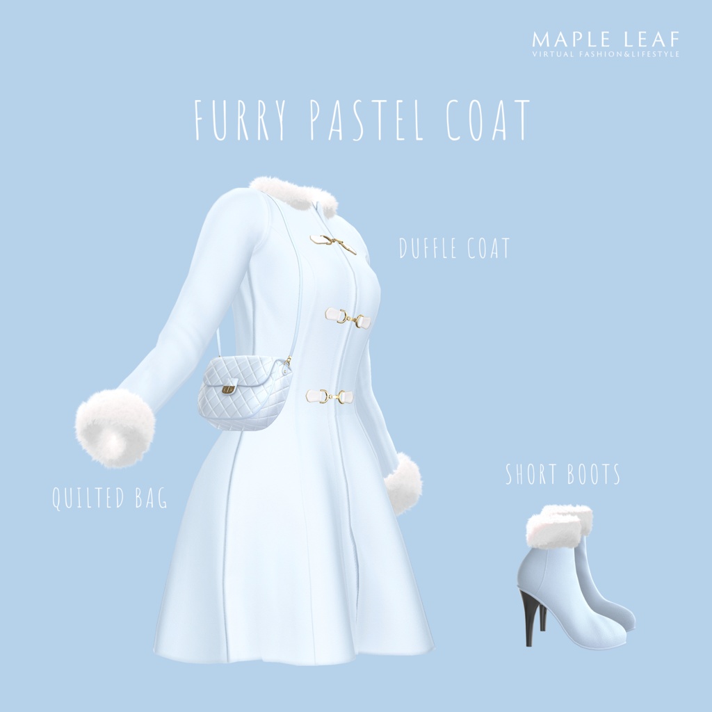 【48アバター対応】ふわふわパステルコート